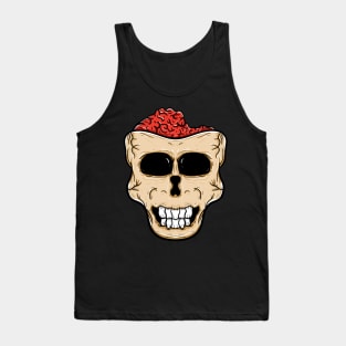 Skull head with brain Tank Top